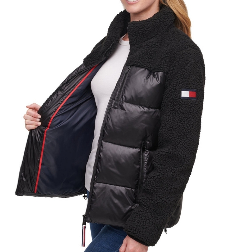 Tommy HilfigerFleece-Detail Puffer Coat size M